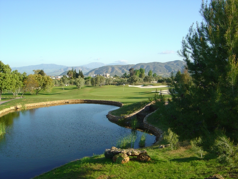 One of 14 lakes at Lauro Golf