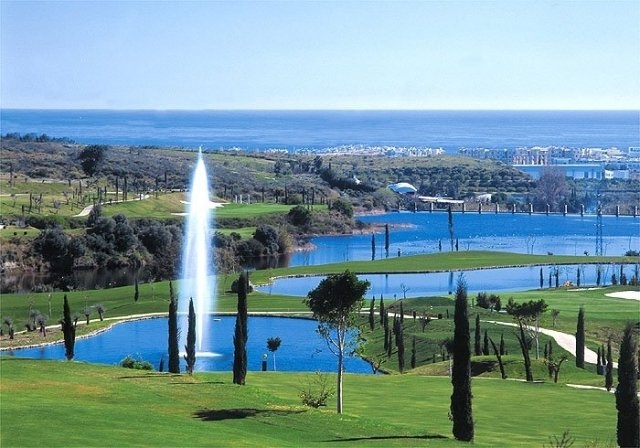 The Los Flamingos course with views to the Mediterranean